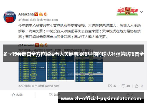 冬季转会窗口全方位解读五大关键事项指导你的球队补强策略指南全 冬季转会窗口全方位解读五大关键事项指导你的球队补强策略指南全